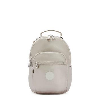 Kipling Seoul Small Metallic Tablet Rugzak Beige | België 1352BE